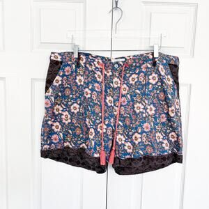 Sundance Kalini Linen Blend Floral Print Shorts